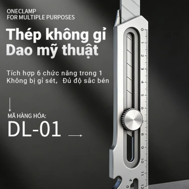 Dao đa năng ConicalHat thép không gỉ 6 trong 1 - lưỡi cắt giấy 18mm, tiện lợi cho văn phòng và học sinh, chỉ 180.000₫ 7