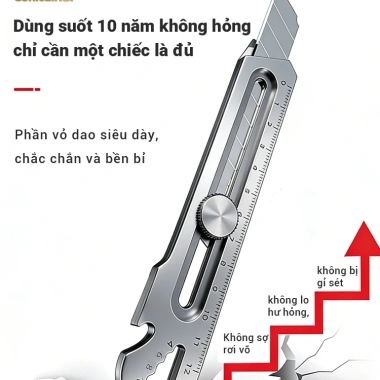 Dao đa năng ConicalHat thép không gỉ 6 trong 1 - lưỡi cắt giấy 18mm, tiện lợi cho văn phòng và học sinh, chỉ 180.000₫ 8