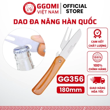 Dao gấp đa năng 3in1 Hàn Quốc GGomi GG356 – mở lọ chai, nĩa ăn, gọt trái cây, du lịch picnic, giảm còn 42.000₫