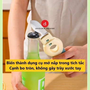 Dao gọt đa năng mini SUZUKO HOUSE 2 đầu inox không rỉ cho văn phòng và du lịch