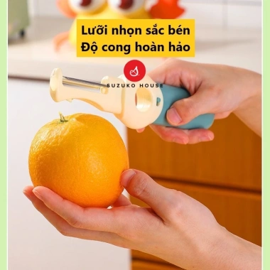 Dao gọt đa năng mini SUZUKO HOUSE 2 đầu inox không rỉ cho văn phòng và du lịch