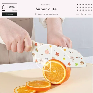 Dao gọt hoa quả chống gỉ, tiện du lịch, in chuyển nhiệt xinh xắn - Giá 90.000đ