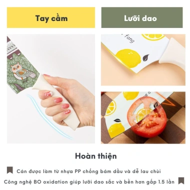 Dao gọt hoa quả chống gỉ, vỏ bao du lịch, in chuyển nhiệt xinh xắn – 65.000₫ 6