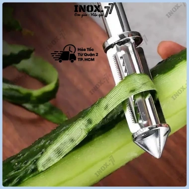 Dao Gọt Rau Củ Đa Năng 3 trong 1 Inox 304 Bền Đẹp An Toàn - Giá 43.649₫ 6