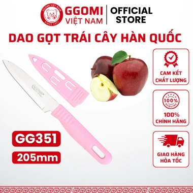 Dao gọt trái cây Hàn Quốc GGomi GG351P - Lưỡi siêu sắc, bao ABS, tiện du lịch, chỉ 55.000₫