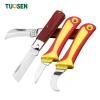 Dao gọt vỏ dây điện đa năng TUOSEN - Tay cầm cao su đỏ vàng, 49.800₫ (giá gốc 61.752₫)