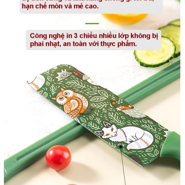 Dao kháng khuẩn họa tiết - bộ đa năng cắt rau, thái thịt, làm bếp, chỉ 40.000đ 3