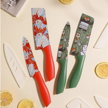 Dao kháng khuẩn họa tiết - bộ đa năng cắt rau, thái thịt, làm bếp, chỉ 40.000đ 9
