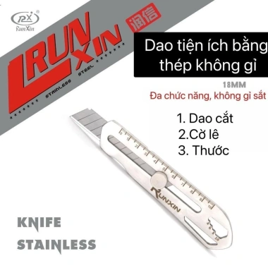 Dao rọc giấy Jtech Tool đa chức năng 18mm thép không gỉ - Giảm 22% còn 74.000₫