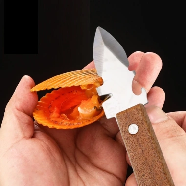 Dao tách mở hàu đa năng, khui nắp chai, cán gỗ sang trọng - Giá chỉ 45.000 VNĐ