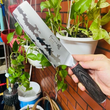 Dao Thái Nhật Cao Cấp Vân Sóng 31cm - Lưỡi 18cm Thép Không Rỉ Sắc Bén Giá 243.000đ