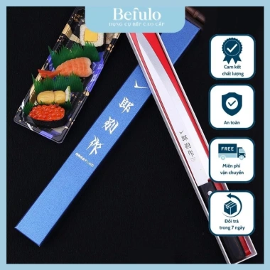 Dao Thái Sashimi cắt sushi mini kiểu Nhật - lưỡi sắc, cán gỗ đen, ưu đãi 209k 2 Dao Thái Sashimi cắt sushi mini kiểu Nhật - lưỡi sắc, cán gỗ đen, ưu đãi 209k 2