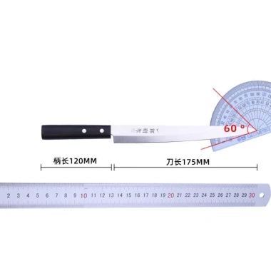 Dao Thái Sashimi cắt sushi mini kiểu Nhật - lưỡi sắc, cán gỗ đen, ưu đãi 209k 6 Dao Thái Sashimi cắt sushi mini kiểu Nhật - lưỡi sắc, cán gỗ đen, ưu đãi 209k 6