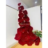 Đầu bông hoa đào nhung ánh kim 2 lớp cánh hottrend - Trang trí Tết siêu xinh, giá chỉ 160.000đ 5
