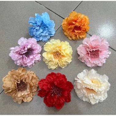 Đầu bông hoa giả đa dạng mẫu, size lớn 9‑12cm, làm oàn trang trí nhà cửa, chỉ 4.000₫