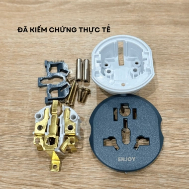 Đầu chuyển đổi phích cắm điện 3 chân sang 2 chân EU - Lõi đồng cao cấp, không gỉ, giá 19.600₫ 3