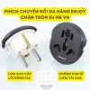 Đầu chuyển đổi phích cắm điện 3 chân sang 2 chân EU - Lõi đồng cao cấp, không gỉ, giá 19.600₫ 8