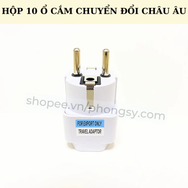 Đầu chuyển đổi phích cắm điện 3 chấu sang 2 chấu - Chân cắm châu Âu nhập khẩu, giá chỉ 52.000 VND 2