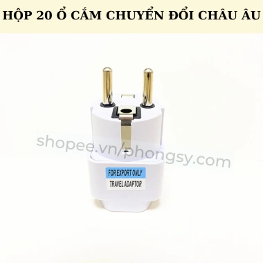 Đầu chuyển đổi phích cắm điện 3 chấu sang 2 chấu - Chân cắm châu Âu nhập khẩu, giá chỉ 52.000 VND 3