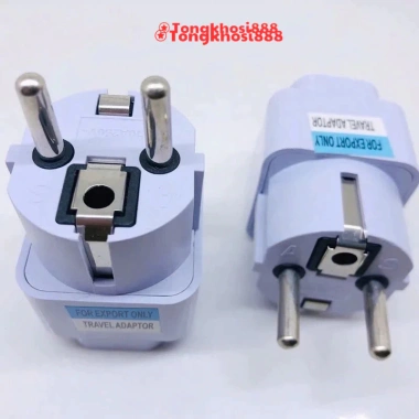 Đầu chuyển đổi phích cắm điện 3 chấu sang 2 chấu châu Âu - Tongkhosi888 2