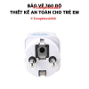 Đầu chuyển đổi phích cắm điện 3 chấu sang 2 chấu châu Âu - Tongkhosi888 7