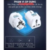 Đầu chuyển đổi phích cắm điện 3 chấu sang 2 chấu châu Âu - Tongkhosi888 8