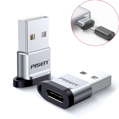 Đấu chuyển đổi USB2.0 sang Type-C Pisen - Giá 150.000, tốc độ ổn định, chính hãng
