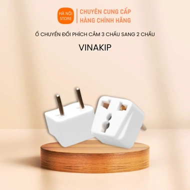 Đầu chuyển đổi Vinakip 3 chấu sang 2 chấu 10A 250V - Giá chỉ 29.000 VND (giá gốc 36.250 VND)