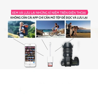 Đầu đọc thẻ nhớ SD TF cho điện thoại, tương thích iPhone và các thiết bị Apple, giá ưu đãi 79.000₫ 3