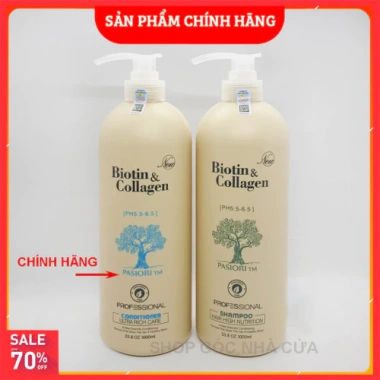 Dầu Gội Xả Biotin Collagen 1.000ml Hàng Chính Hãng - Giảm Giá Sốc 59.000₫