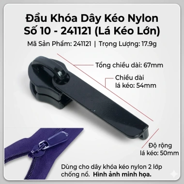 Đầu khóa kéo củ khóa vali đầu số 8 cho khóa vali chìm - Giá ưu đãi 42.000đ