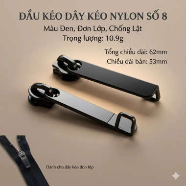Đầu khóa kéo củ khóa vali đầu số 8 cho khóa vali chìm - Giá ưu đãi 42.000đ