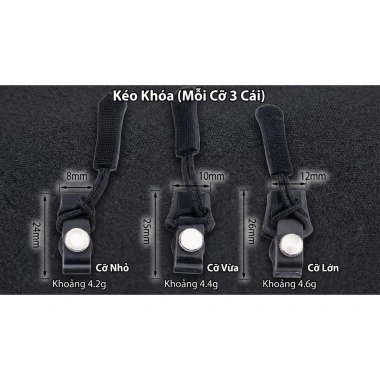 Đầu Khóa Kéo Thay Thế Nhanh - Zipper Đa Dụng cho Túi Xách, Vali, Áo Jacket, Giá 22.500₫