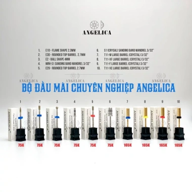 Đầu Mài ANGELICA Chất Liệu Kim Loại An Toàn - Nhặt Da, Mài Da, Mài Khoé, Phá Gel Bột, Giá 99.999 VND 4