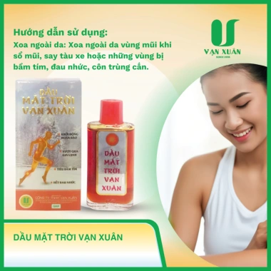 Dầu Mặt Trời Vạn Xuân 12ml - Giảm Đau Nhức, Bầm Tím, Say Tàu Xe, Cảm Cúm - 64.800đ