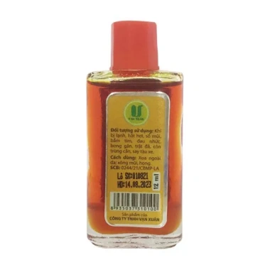 Dầu Mặt Trời Vạn Xuân 12ml - Giảm Đau Nhức, Bầm Tím, Say Tàu Xe, Cảm Cúm - 64.800đ