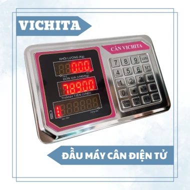 Đầu máy cân điện tử Vichita – Bàn phím kim loại dễ thao tác, đầy đủ chức năng, giảm 20% còn 450.000₫
