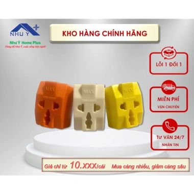 Đầu nối 1 ra 3 đa năng 2.500W - Ổ chia điện du lịch Vinamax, sỉ siêu rẻ 15.500₫