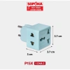 Đầu nối chia điện đa năng 2 cửa SOPOKA 2.200W - Ổ cắm 3 chấu, chuyển 3 chân ra 2, giá chỉ 19.000đ 3