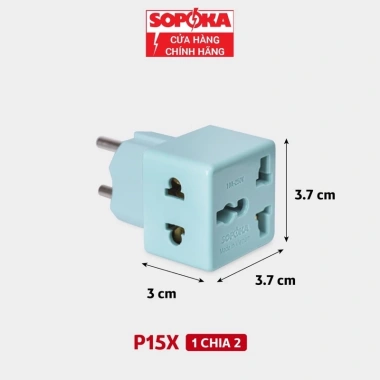 Đầu Nối Chia Điện SOPOKA 2 Cửa Ra - Phích Đa Năng 3 Chân, Giá chỉ 35.000đ