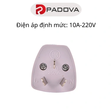 Đầu Nối Ổ Chuyển Đổi Phích Cắm 2 Chân Sang 3 Chân Tiện Lợi PADOVA 1.083 Giá 18.000 VND 6