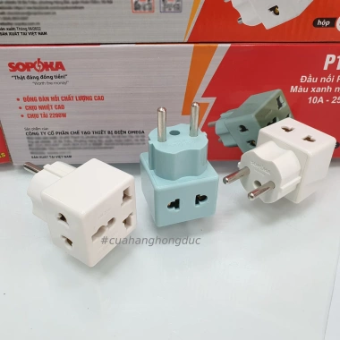 Đầu Nối Phích Cắm Chia Điện 2 Lỗ Đa Năng P15 SOPOKA Giá 30.000 VNĐ Tiết Kiệm An Toàn