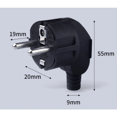 Đầu phích cắm nguồn EU CEE 7/7 Schuko 2 chân 250V-16A cho UPS, PC - Đen, 18.500₫ 6