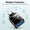 Đầu sạc nhanh USB 4.1A QC 3.0 4 đa năng EU US UK - Adapter du lịch, bộ sạc tường giá ưu đãi 82.500 VND 6