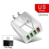 Đầu sạc nhanh USB 4.1A QC 3.0 4 đa năng EU US UK - Adapter du lịch, bộ sạc tường giá ưu đãi 82.500 VND 10