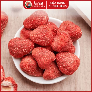 Dâu sấy giòn Đà Lạt THUẬN YÊN 500gr - Ít đường, ăn kiêng, giảm giá 155.000₫