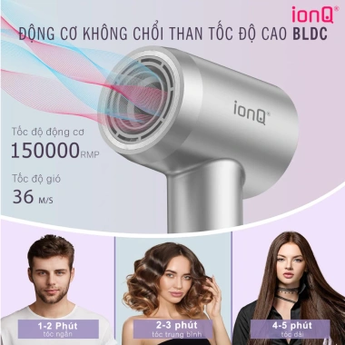 Đầu sấy tạo kiểu Q Clover 1.600W ion âm nhanh khô, giảm hư tổn - Giá 200.000đ 3