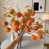 Đầu Trái Cây Nhân Tạo Mini Hoa Hồng - Trang Trí Bàn Tiệc, Phòng Khách, Ngày Lễ, Màu Xanh Tươi 2