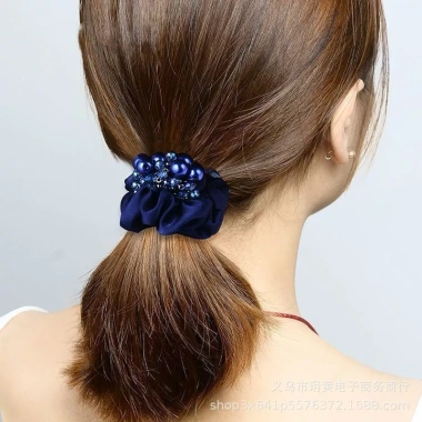 Dây Buộc Đầu Hàn Quốc Dày Đàn Hồi Bền, Kim Cương Ngọc Trai, Lưới Tóc Đỏ - 35.640đ