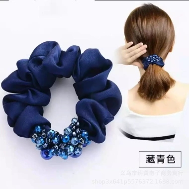Dây Buộc Đầu Hàn Quốc Dày Đàn Hồi Bền, Kim Cương Ngọc Trai, Lưới Tóc Đỏ - 35.640đ